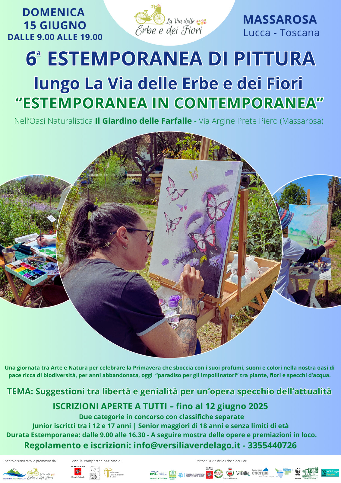 DOMENICA 15 GIUGNO 2025 – ESTEMPORANEA DI PITTURA a Il Giardino delle Farfalle a Massarosa (LU)