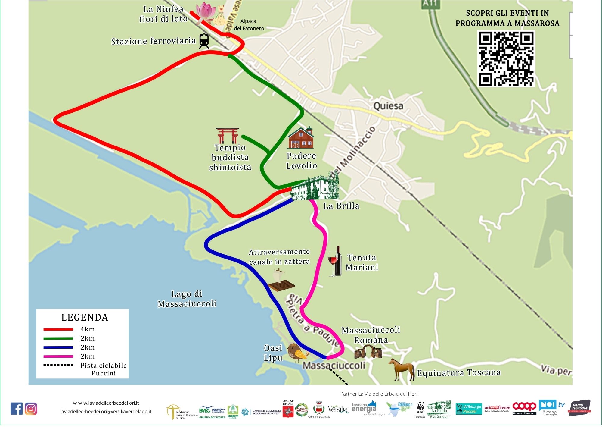 MAPPA2025 LA VIA DELLE ERBE E DEI FIORI MASSAROSA itinerario nella natura - LUCCA TOSCANA