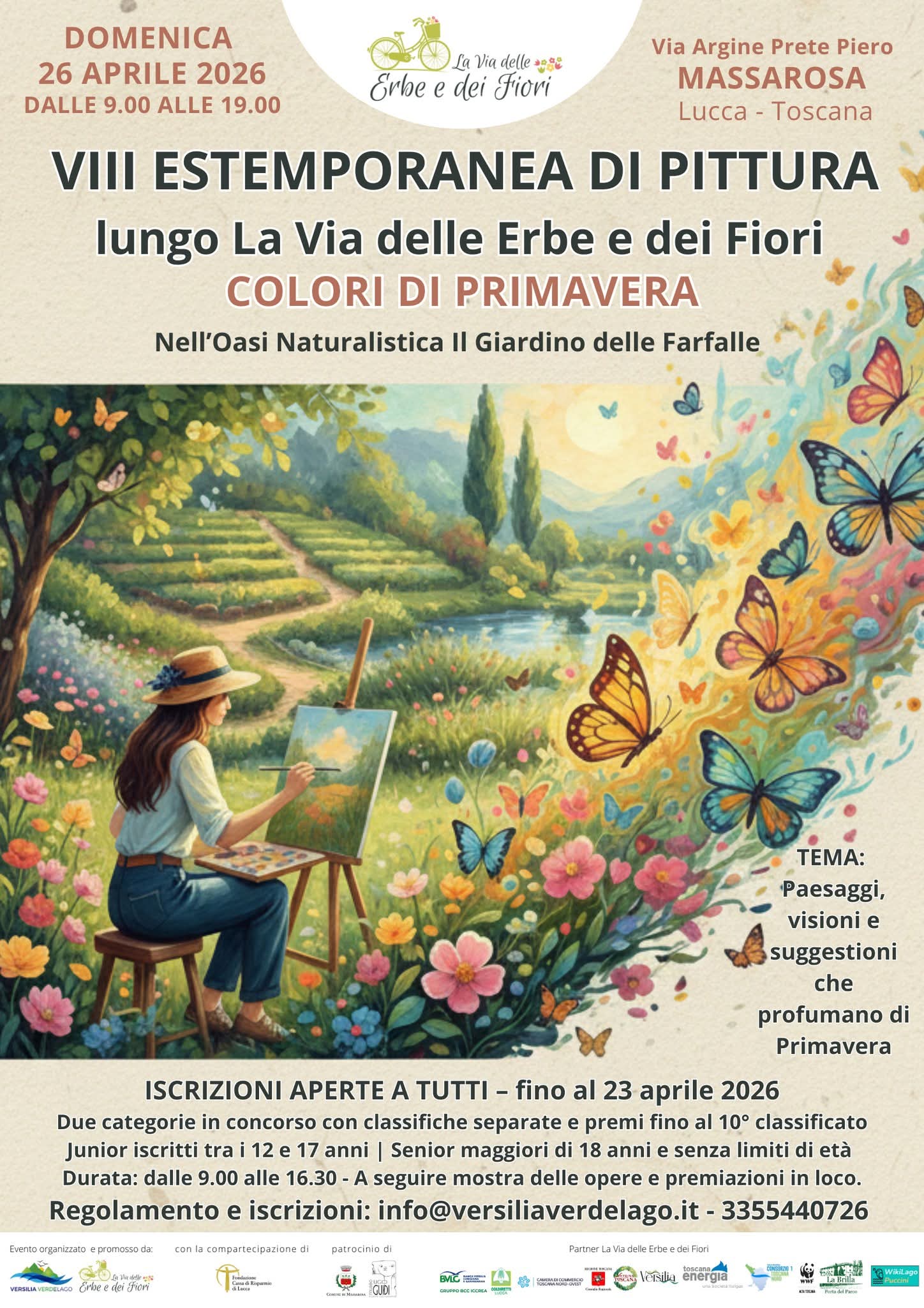 estemporanea di pittura massarosa la via delle erbe e dei fiori 26 aprile 2026